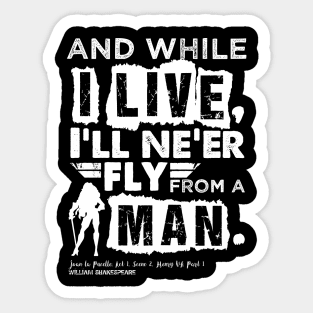 Henry VI Joan of Arc Shakespeare Quote Sticker